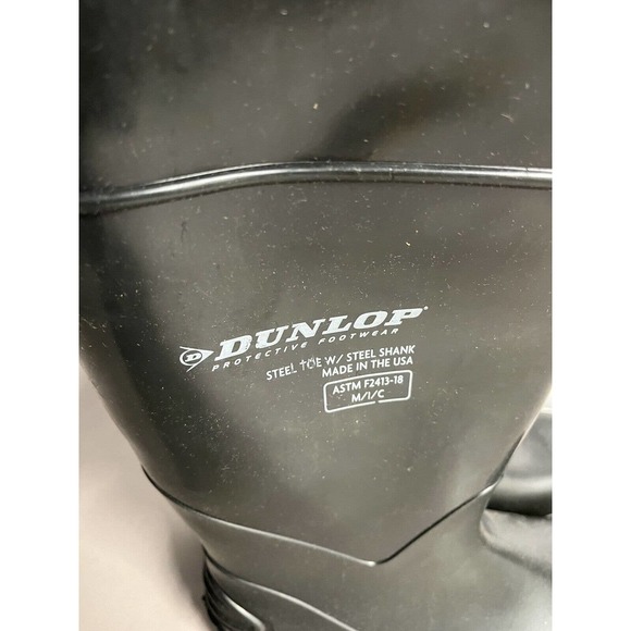 Dunlop Mens Multi Grip Black Boots ASTM F2413-18 M/1/C Steel Toe & Shank Size 7 - Picture 5 of 6